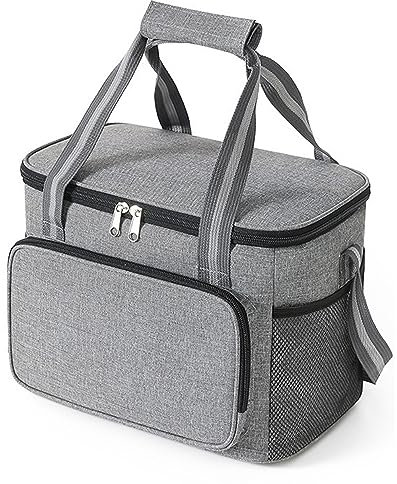 Bolsas Nevera Portátiles, Bolsa Isotermica De Almuerzo, Bolsa Térmica Para Multiuso, Bolsa Nevera Plegable, Bolsa De Enfriamiento, Para Picnics Playa Soporte Camping Oficina Escuela (Gris)
