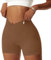 Vertvie Damen Gym Shorts V Cross Stretch Push Up Yoga Shorts Booty Scrunch Fitness Hosen Kurz High Waist Nahtlos Workout Sportshorts Butt Lift Kurze Leggings Sommer (Braun, M)
