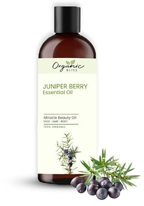 Organic Bliss Juniper Berry Essential Oil 100% Pure and Natural Therapeutic Grade Essential Oil for Hair Skin Care (50 ML)