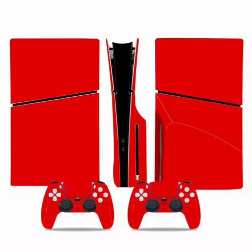 Anti Rayures pour PS5 Slim Skin Disc Edition & Digital Edition Console Et Manette Vinyl Cover Skins Wraps Scratch Resistant, Compatible avec pour PS5 Slim 86883 Pas De Mousse (Size : Disc Version)