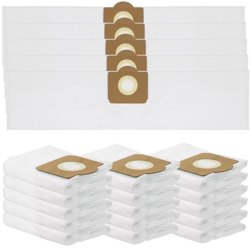 SPARES2GO SMS Dust Bags compatible with DeWalt DXV23PTA 23L DXV38S 38L DXV20PA 20L Wet & Dry Vacuum Cleaner (Pack of 20)