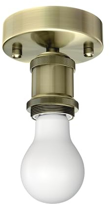 ledscom.de Vintage Lampen-Fassung RETRA, gold, inkl. E27 Lampe, Energieeffizienzklasse A, gefrostet, (warmweiß, 4 W, 935lm)