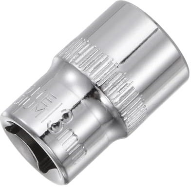 QUARKZMAN Llave de Vaso Superficial de 6 Puntos de 13 mm, Unidad de 3/8 Pulgadas, Métrica, Cr-V