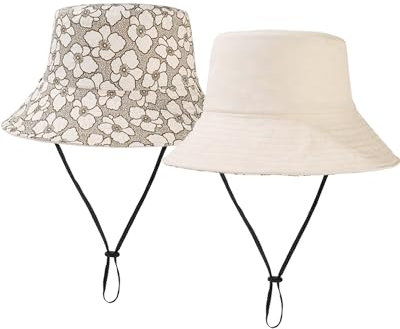 Starblazia Fischerhüte für Damen,Bucket Hat Outdoor Sommerhut Damen und Herren Reisen Angeln Reversible Tragen Fischerhut Camping Strand Wandern Outdoor-Aktivitäten,Beige