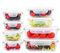 GRANZ Glass Food Storage Containers 4 Pcs Set Airtight Food Storage Containers, Meal Prep Containers with BPA-Free & Locking Plastic Lids,Dishwasher,Microwave & Freezer Friendly-Leak-Proof Set
