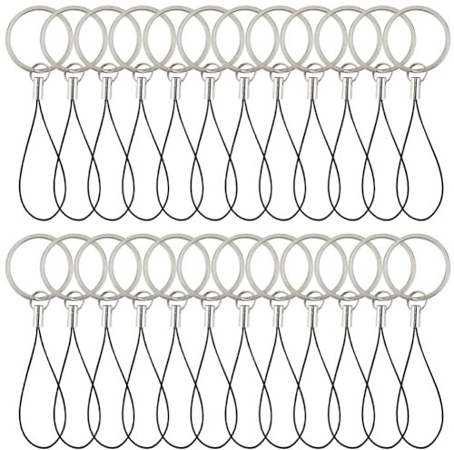 GORGECRAFT 60 Correa de Nailon para Teléfono de 80mm Llavero de Teléfono Cuerdas de Anillo Dividido Cordones Cortos para Muñeca Funda Antipérdida para Teléfono Móvil Correas de Cadena para Teléfono