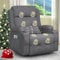 SQUEBILIFE Recliner Chair For the Elderly with Massage & Heat, Extended Footrest, USB+Type C Ports, Padded Recliners Cushion Backrest, Dual Cup Holders Side Pockets Comfy Recliner Armchair Lounge Sofa