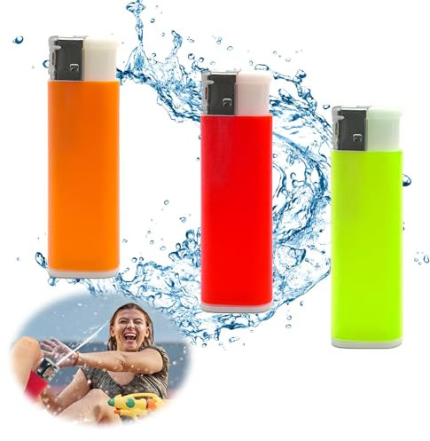 Vordpe Briquet de Tir à l'eau, Faux Briquet à Jet d'eau, Prank Toy,Mini Amusant Jouets de Pistolet à Eau Plus Légers, pour Plage Fête Piscine Jeux Jeux Piscine Enfant et d'eau Exterieur