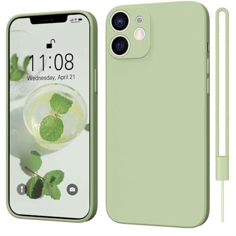 ORDA case for iPhone 11 Silicone Camera Protection Ultra Slim case Soft Gel Cover Rubber Lightweight Anti-Scratch Phone case Compatible with iPhone 11 Phone case 6.1 Inch Matcha Green