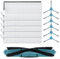 Daaxing 12 cepillos principales filtros laterales para Cecotec para Conga 7490 Immortal / 8290 Immortal Robot Partes de repuesto, 1 cepillo principal, 6 cepillos laterales, 5 filtros