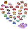 Zueyen Lot de 30 badges de chaussures Cars pour enfants - Décoration de chaussures de dessin animé - Pendentif de chaussures - Pour adultes, Polychlorure de vinyle