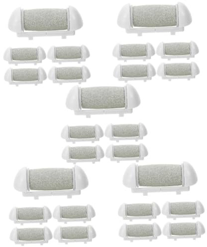 Beatifufu 5sets Foot Cleaning Supplies Tool Refill Rollers Electric Foot File Roller Head Replacement 5pcs*5