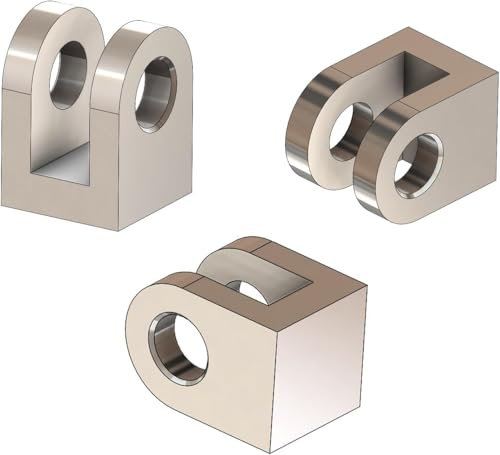 Gabelkopf 16-20 - 25 mm Anschweißgabel für Hydraulikzylinder. (20 mm)