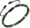 Apocalyptic-K Tigerauge-Armband&18K Gold |4-6MM | 6.7-9.3 IN | ，Damen Armband &18K Gold, | Einstellbar (Grüner Tigerauge,4MM)