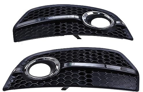 2 Pezzi Griglia Fendinebbia per Auto per Audi Q5 8R MK1 Pre-facelift 2008 2009 2010 2011 2012, Griglie Fendinebbia per Paraurti Anteriore Inferiore Auto Copertura del Telaio del Fendinebbia Auto