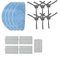Entgoinggo 15 pcs replacement accessory set for Zigma Spark, filter + side brush + mop cloth for 980 981 robot vacuum cleaner