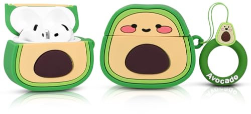 Hülle für AirPods 4th Erzeugung Ohrhörer(2024), XMBYGY Silikon Niedlich Cartoon Aufladung Stoßfeste schützende Kopfhörer Abdeckung mit Schlüsselbund für AirPods 4 Drahtlose Ohrhörer