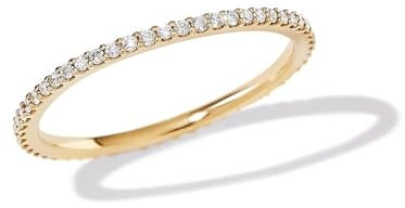 Moissanite Ring Damen, Trauringe 585 Echtgold 14K Gelbgold Ewigkeit Schmuck Größe 56 (17.8)