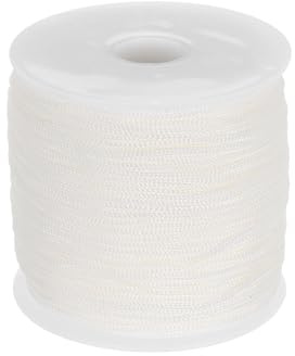 sourcing map Corde tressée en polypropylène de 1 mm, corde utilitaire creuse en nylon de 100 m pour corde à linge, camping, randonnée, extérieur, blanc