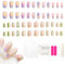 atnayo 48PCS Kids Stick on Nails with 2 Tool Kit, Press on Fake Nails Sets for Childrens Girls