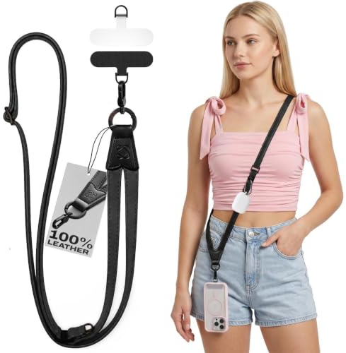 C Coiro Handykette Universal mit 2 Pads Handyband Zum Umhängen Kompatibel Jeden Smartphones Umhängenband Abnehmbar