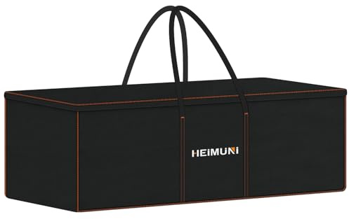 HEIMUNI Bolsa de Almacenamiento Grande Funda para árbol de Navidad | Bolsa de Almacenamiento XXL para Cojines de Jardín, 420D Oxford Funda Cojines Sofa Jardin Exterior 200x60x80cm