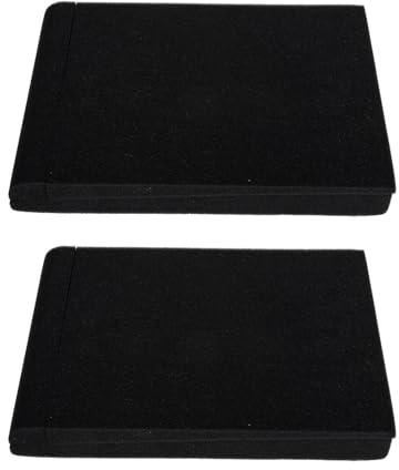 2pcs Speaker Sound Isolation Pad for Subwoofer and Loud Speaker | Black Sponge Practical Audio Panels Acoustic Isolation and Vibration Absorption , Versatile Angle Adjustment