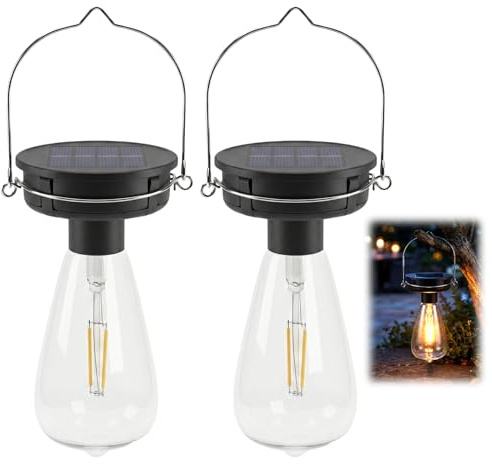 2 Piezas 8 cm Luz Solar Exterior Jardin Repuesto con Bombilla LED Brillante | Bombilla Solar Exterior Jardin Repuesto con LED Brillante,Para Decoración de exteriores y decoración de jardines