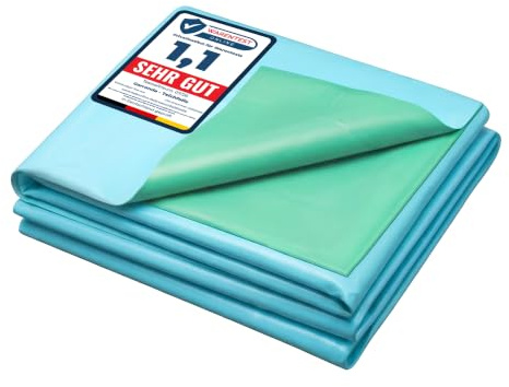 Garronda 6x1m Teichfolie PE 0,5mm UV Folie Teichplane 3-lagig GD-0223 | 6 m², Blau-Grün, wasserdicht und UV-beständig, für Gartenteich, Fischteich, Bachlauf, Brunnen, Wassergarten und Teichbecken