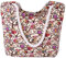 AiSi Canvas Strandtasche Schultertasche Umhängetasche Shopper Einkaufstasche, mit Reißverschluss, Eule Muster beige