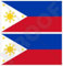 PHILIPPINEN Philippinische Flagge, Philippinen 110mm Auto & Motorrad Aufkleber, x2 Vinyl Stickers