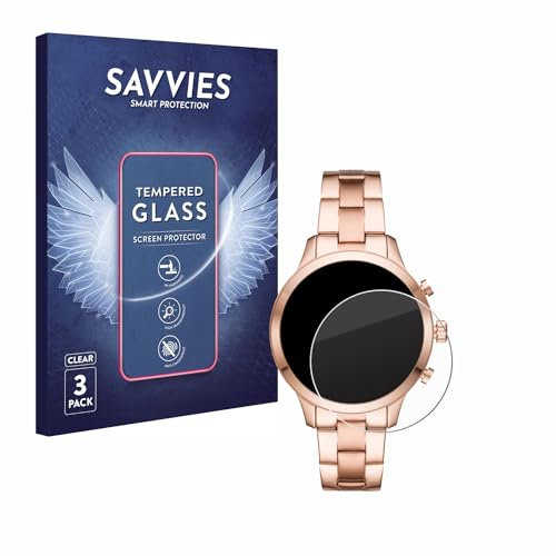 savvies Pellicola Vetro Temperato per Michael Kors Access Runway (41 mm) (3 Pezzi) Protezione, Schermo Protettivo, Glass Durezza 9H