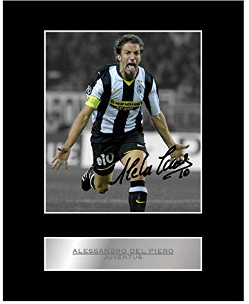 Iconic pics Alessandro Del Piero Print signiertes Foto mit Passepartout, #1, Autogrammdruck