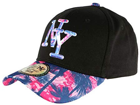 Casquette NY Rose et Bleue Fashion Baseball Hawai - Taille Unique - Rose