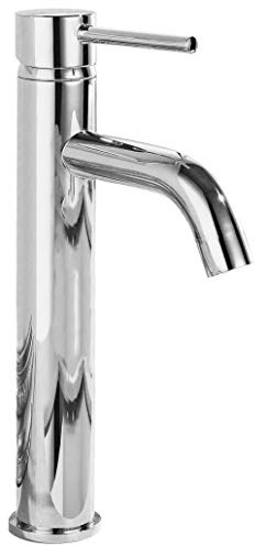 Rea Waschtischarmatur LUNGO CHROME HAUT Wasserhahn Bad Badarmatur aus Messing Armatur für Waschbecken Badezimmer Mischbatterie Waschbecken Einhebel (chrom)