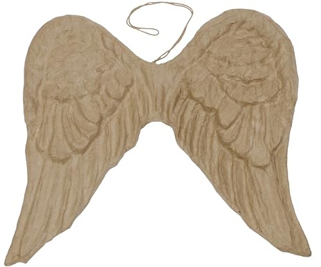 Décopatch - Ref AC811C - Hanging Angel Wings - Papier Maché Object to Decorate - 8.5 x 54 x 50cm - Decorate with Décopatch Papers & PaperPatch Glue, Glitter, Paints
