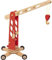 goki 55936 Kran - 67 cm großer Kran aus Massivholz, mit Gummibereifung