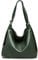 Caspar 2in1 Große Leder Rucksack Schultertasche XL Elegante Damen Handtasche - PREMIUM LINE - Modell No.786 - Made in Italy, Farbe:tannengrün, Accessoires:One Size