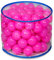 KADAX Sitzpuff mit Bällen, Sitzpouf, Kleiner Puff für Kinder, Mädchen, Jungen, Kinderzimmer, Ø 39 x 29 cm, Tisch, runder Sitzsack, kindersicherer Pouf, Sitzhocker, Sitzkissen (rosa)