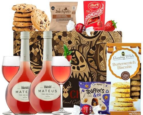 Ant&Chid Rose Wine with Assorted Chocolates and Biscuits Hamper Gift Set for Women