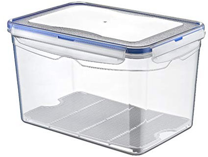 Air Tight Container Clear Plastic Kitchen Food Storage Box Tub (1, 9 Litre)