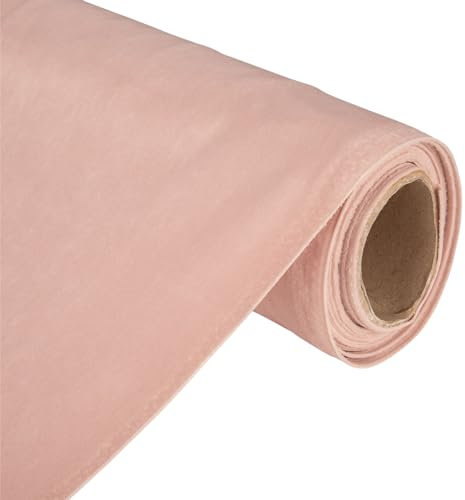 Tissu d'ameublement en velours doux au toucher (rose poudré)