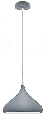 LEDSone E27 moderne industrielle Kronleuchter Vintage Deckenlampen Hängelampe Pendelleuchte Licht Schatten light (Grau)