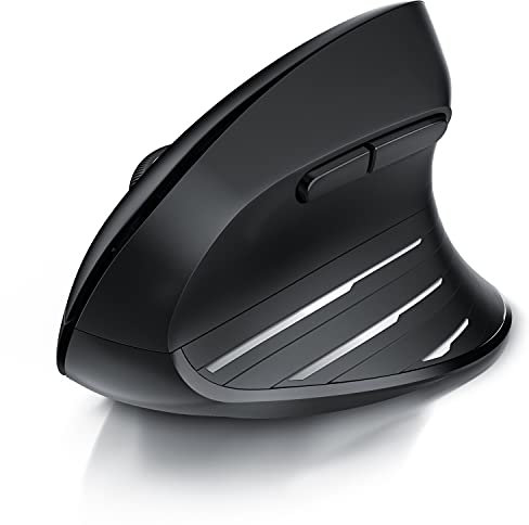 CSL - kabellose Maus Vertikal Funk 2.4 GHz - Neues Modell - USB Vertical Mouse – ergonomisches Design - Vorbeugung gegen Mausarm - Wireless Funkmaus 2,4 GHz mit 1000-2400 DPI - PC und MAC