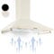 Klarstein Campana Extractora 90 cm, Extractor Cocina para Pared con Filtro Aluminio Antigrasa para Lavavajillas, Flujo Aire 645m³/h, Luces LEDs, Campanas de Cocina, Extractores con Montaje de Pared