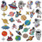 Woohome 31 Stück Patch Zum Aufbügeln Universum Flicken Patches Patch Sticker Applikationen für DIY T-Shirt Jeans Kleidung Taschen