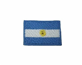 TOMASELLI MERCERIA Parche termoadhesivo bordado Marbet bandera Estados Mundo 3 x 1,8 cm – Argentina