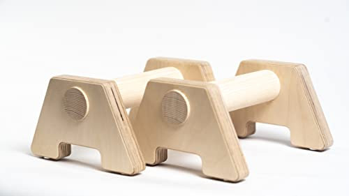 Parallettes Barren Liegestützgriffe Parallels Holz Handstandstütze Fitness Griffe Handstandhilfe Birke/Esche Handstandbarren Calisthenics Bodytrainer Barren