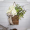 Front Door Basket Wreath,Hydrangea Door Hanger Basket Wreath Wildflowers Door Hanging Basket Spring Summer Front Door Wreath,Hydrangea Door Hanging Basket