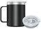 Mi Ko Mi Ka Taza Termo Café y Te para Llevar 400ml - Taza Térmica de Acero Inoxidable con Asa y Tapa (Negro)